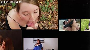 Naughty British college student makes her neighbor cum inside