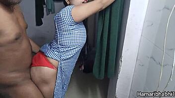 Young Indian couple explores passionate wedding night encounters with a neighbor friend in a steamy session