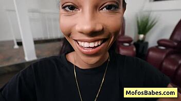 Oh Wow, Sexy Busty Ebony Sucks Huge White Dick And Gets Moist Bald Cunt Fucked Hard!