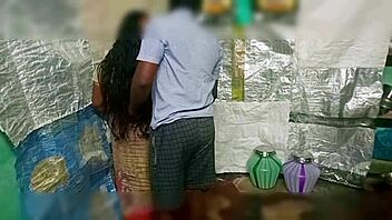 Could This Indian Village Student Handle Hardcore Bathroom Fuck with Country Aunt Friend?