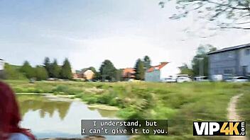 Why not show off my red lingerie and get fucked in public while you watch, boyfriend?