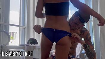 Skinny tattooed pornstar Dluquinhaa fucked me deep and hard until the end