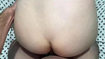 pov friend creates homemade video with blonde woman on a creaky bed