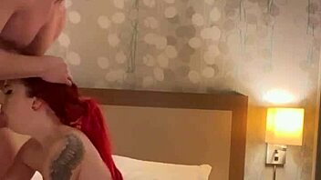 Oh man, I just had this hot spontaneous hotel hookup with a curvy redhead stranger, her big tits bouncing as we went at it rough in doggystyle.