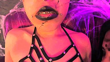 Watch The Witch Virgin And Devil Summon Monsters To Pound Their Wet Pussies In Halloween Orgy!