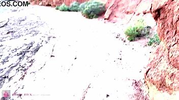 Imagine A Cute Brunette In Glasses Giving Deep Blowjob Outdoors In Beautiful Canyon Nature Setting