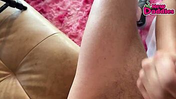 Beautiful submissive teen Kaia Martin gives POV blowjob and licks ass 😏