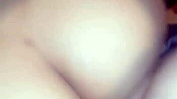 Young bride in robe explores her desires solo at home.