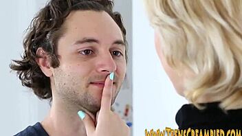 Hey, watch this small tits blonde sucking and riding cock! 🍆