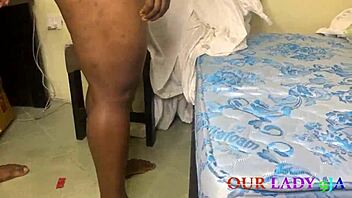 Creamy big black babe from dating site squirts with orgasm while riding monster cock in wet pussy creampie.