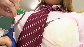 Japanese Babe Yui Aoyama Bangs Perverted Teacher