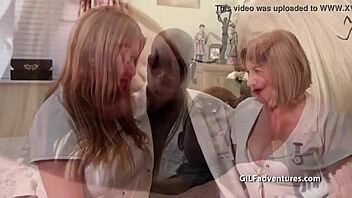 I Adore Watching Big Boobed Older Duo Share Black Dick