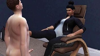 two mistresses dominate young boyfriend with toys in full interracial story