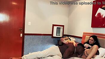 casual latina takes on a massive thick monster cock in intense action