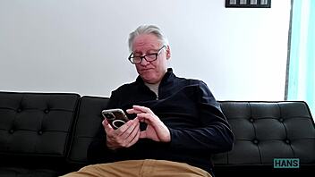 Topmodel with tight body gets intimate with her older admirer Samantha Sparkle and Hans