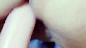 watching my sister-in-law masturbate with a thick dildo, she has multiple orgasms with swollen pussy, then i grab it and shove it in mine too