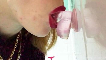 french sexy girl delivers sloppy oral pleasure to her toy