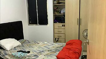 EXOTIC COLOMBIAN COLLEGE BABE IN MINISKIRT GETS ROMANTIC LINGERIE MASSAGE WITH KISSING AND LICKING!