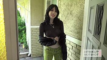 Pale beauty Leda Elizabeth enjoys riding that massive cock in intense action.