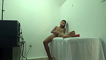 Wow, Beautiful Brunette Massage Therapist Moans Showing Boobs And Ass In Office!