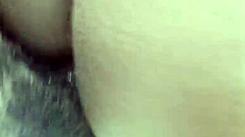 Hairy big ass babe screams during outdoor anal pounding with monster cock creampie