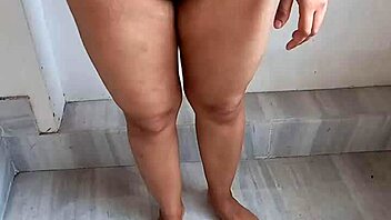 pressing those big boobs in a casual indian wife verification clip