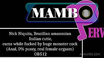 hey cutie, can this brazilian amazonian indian take that huge monster cock in her tight ass and pussy til she cums hard?