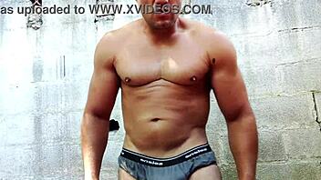 Muscular Brazilian Bear Yuri Gaucho Pumps Huge Cock In Intense Handjob Cumshot