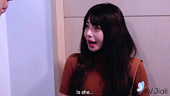 chinese sexy housewife ranako enjoyed tender moments with her boyfriend. her moans filled the room during their intimate session.