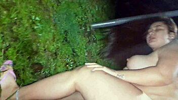 Big ass horny Latina with pierced nipples gets outdoor public anal fucking in park