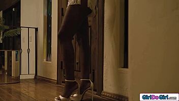 Oh gosh, I'm spankin my wife for goin behind my back, it's intense with spankin and lickin in this ebony milf threesome action