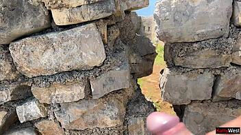 Whoa public cock flashing scared the girl but she got curious and checked out my huge dick!