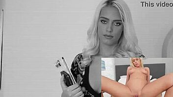 blonde gets tricked into showing big tits!