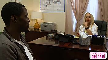 Jason Brown Stretches Carla Cox Tight Pussy With Massive Black Cock