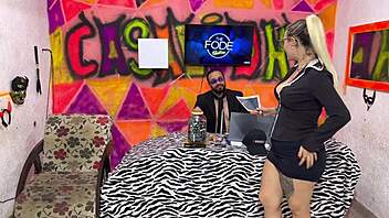 NARRATIVE OF DIGUINHA DJ DANCING WITH MULHER MELANCIA BBW SHOWCASING HUGE CURVES AND ASS SHAKING