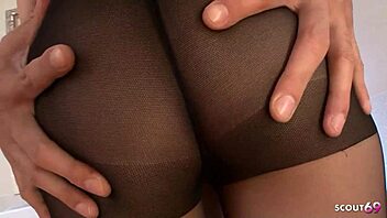 Big Butt Japanese Girl in Pantyhose Gets Thong Side Creampie Fuck in Uncensored Jav