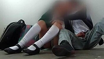 Oh wow, check out this Mexican college girl getting wild at the party in socks!