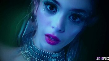 Petite skinny Molly Little contrasts with muscular bodybuilder in blowjob missionary riding fucking cowgirl scene