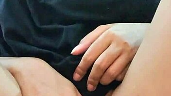 beautiful latina girl uses a cucumber for solo play in her bedroom