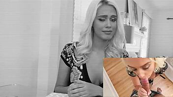 blonde gets tricked into showing big tits!