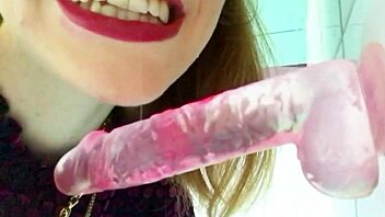 french sexy girl delivers sloppy oral pleasure to her toy