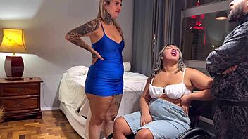 nossa f e amiga cadeirante from rio de janeiro to sao paulo for fun with paulista couple again she missed their action all in the ass