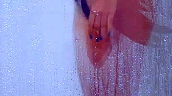 College tanned girl showers in bikini!