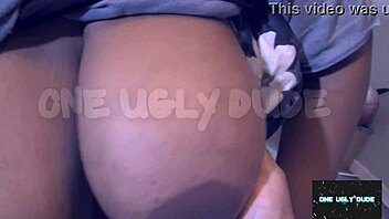 Huge black tits jerking off.