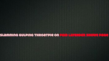 Brunette Cheerleader Slathers Blue Lipstick On Your Asshole And Balls During Sloppy Rimjob Facefuck Leading To Throatpie Cumshot!