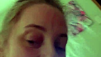 homemade blonde rides my big cock and begs to swallow cum in quickie