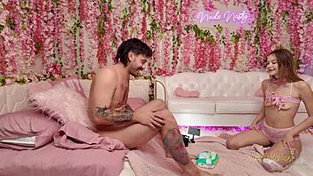 I love when della cate comes to nade nastys pink room for nasty fun