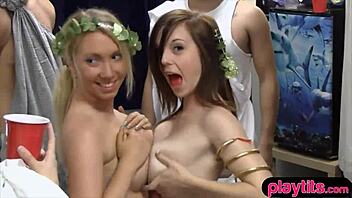 i love watching these sexy teen coeds capture their wild group party on campus