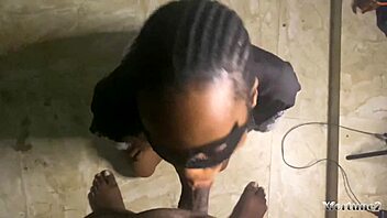 Why is this sexy ebony roommate sucking me dry?