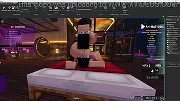 Unexpected Roblox fun turns into intense anal session with slutty best friend